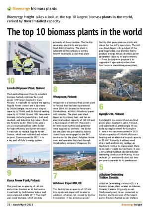 Top ten biomass plants worldwide