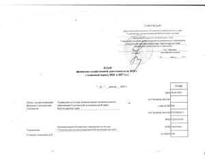 План финансово-хозяйственной деятельности на 2025 год