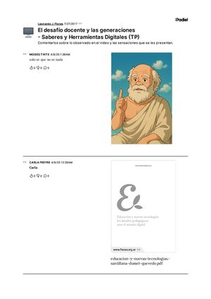 El Desafo Docente y  Las Generaciones