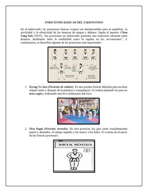 Posiciones Básicas Del Taekwondo