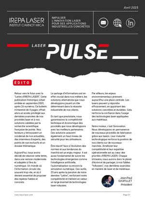 Newsletter IREPA LASER - Avril 2025