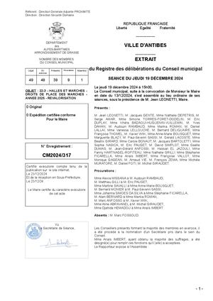 20250415-Deliberation Droits De Place 2025