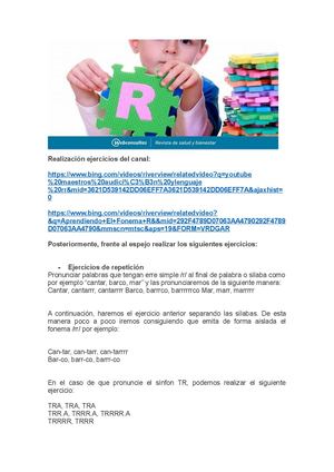 Ejercicios De Repetición Rr