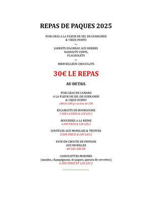 Repas De Paques 2025