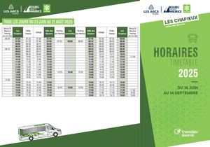Horaires Navettes Les Chapieux éTé 2023