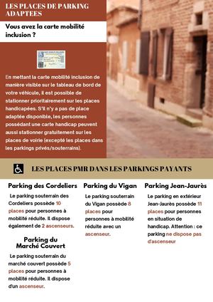 Stationnement Albi- Places de parking PMR - Centre Ville