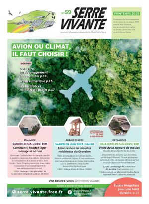 Bulletin 59 SERRE VIVANTE Printemps 2025