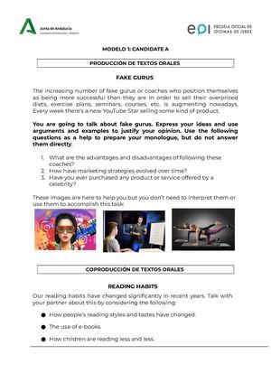 Producción oral EJEMPLOS