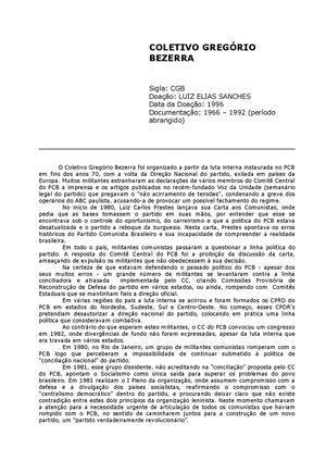 Coletivo Gregorio Bezerra - CGB