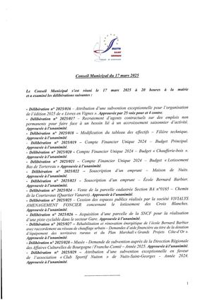 Procès-verbal du 17.03.25