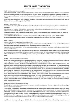 Conditions Generales Fences En