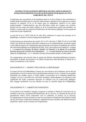 Contrat Dengagement Rpublicain