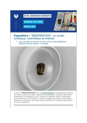 Agenda Culturel Des Hôpitaux D'ap Hp Sorbonne Université Février 2025