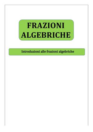 1_Frazioni Algebriche_Introduzione alle frazioni algebriche