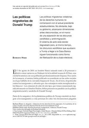 Las Politicas Migratorias De Trump