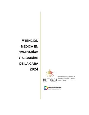 Atención médica en comisarias y alcaidias de la CABA 2024