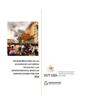 Monitoreo de las acciones de las fuerzas policiales y las detenciones en el marco de las manifestaciones públicas 2024