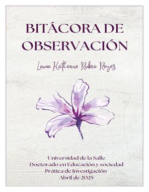 Bitácora De Observación Cmifi