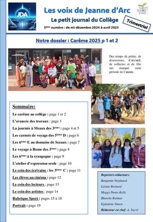 Les Voix De Jeanne D'arc 5ème numéro