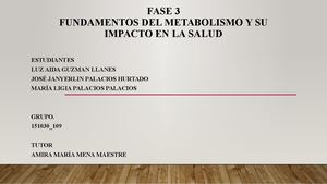 Presentacion Fase 3 Fundamentos Del Metabolismo Y Su Impacto En La Salud