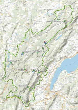 Carte du Parcours de la délégation CNPN et Fédération des Parc naturel régionaux - 12-14/05/2025