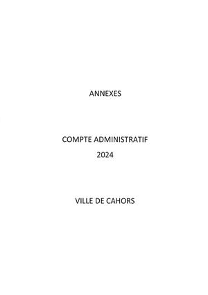 MAIRIE DE CAHORS - ANNEXES - BILAN DES ORGANISMES - CA - 2024