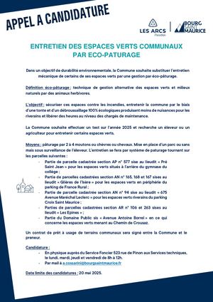 2025 Appel Candidature Eco Paturage