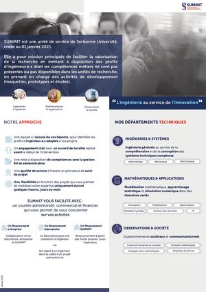 Présentation de SUMMIT pour les chercheurs