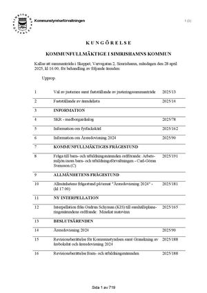 Kungörelse 2025-04-28