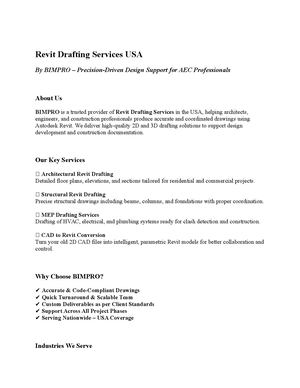 Revit Drafting Services Usa
