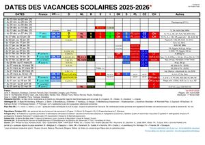 DATES DES VACANCES SCOLAIRES 2025-2026