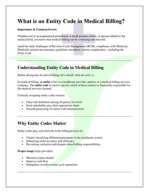 Streamline Your Billing: Avoid Entity Code Pitfalls