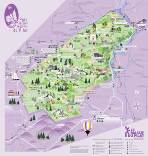 Carte touristique du Parc du Pilat