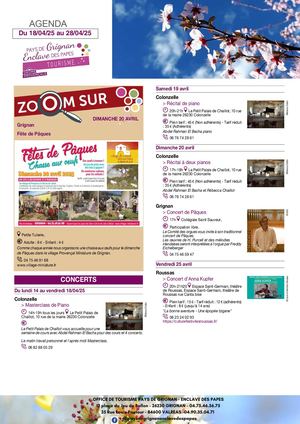 Agenda Du 18 Au 28 Avril 2025