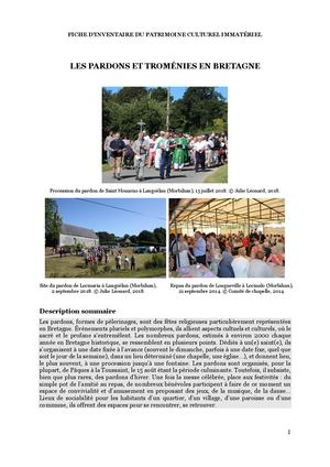 Les Pardons Et Tromenies En Bretagne