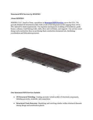 Structural Bim Services By Bimpro