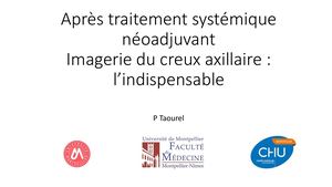RR séno 2025 Imagerie Du Creux Axillaire Après Ctna Patrice Taourel