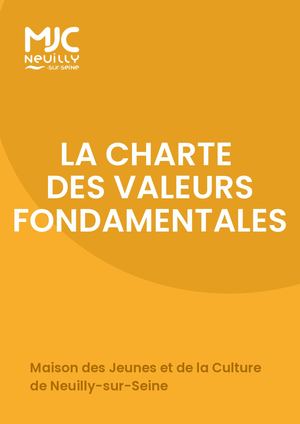 Charte Des Valeurs Fondamentales - MJC/N