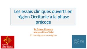 RR séno 2025 Essais Ouverts Aux Inclusions Sein Precoce Florence Dalenc
