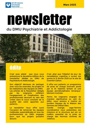 Newsletter DMU Psychiatrie et Addictologie - Mars