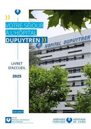Livret D'accueil Dupuytren 2025