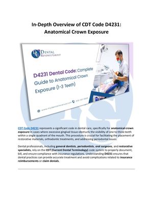 Understanding CDT Code D4231: Anatomical Crown Exposure Explained