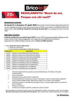 Buoni 20€ Su 100€_Ritiro 21 27 Aprile_Uso 28 29 30 Aprile