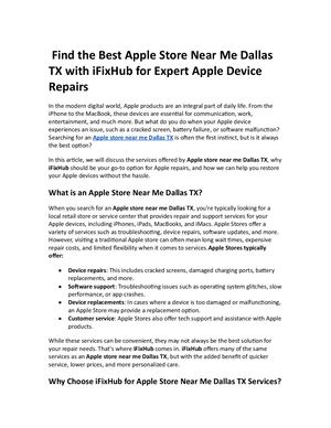 Find The Best Apple Store Near Me Dallas Tx With I Fix Hub For Expert Apple Device Repairs
