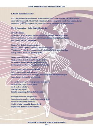 Türk Baleri̇nler Ve Baletler