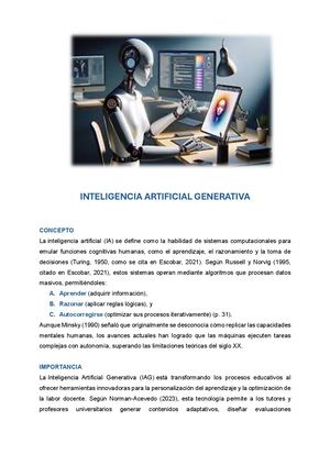 Inteligencia Artificial Generativa
