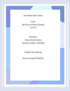 Portafolio De Práctica Docente Marcos