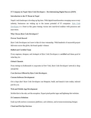 IT Company in Nepal: Byte Code Developers