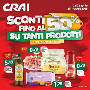 Volantino Crai Regina dal 22 aprile all'1 maggio