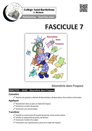 Uaa2 Géométrie Dans L'espace